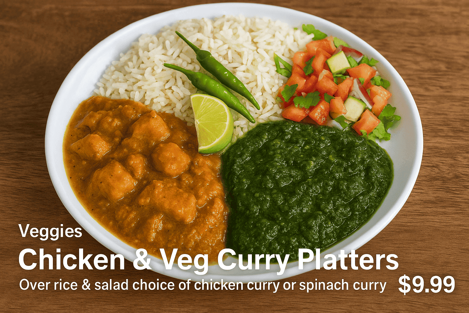 #12A. Chicken & Veg Curry Platters